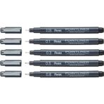 Pentel Pointliner 5Li Teknik Cizim Kalemi Set (0.05-0.1-0.3-0.5-0.8)