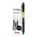Pentel Roller Kalem Energel 0.7 Siyah +3 Lü Refil