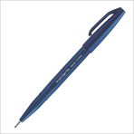 Pentel SES15C-CAX Brush Sign Pen gece mavisi, keçeli kalem, fırça benzeri uç, 1 adet