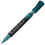 Pentel Sıvı Metalik Yeşil Mavi Mürekkepli Pompalı Fırça Uçlu Kalem
