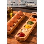 Penthouse Bambu Yumurtalık 6’lı | Sosluk & Reçellik Seti (2’li) | Kahvaltılık Sunumluk