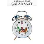 Penthouse Kurmalı Çanlı Çalar Saat Nostalji Masaüstü Saat Dekoratif Yatak Odası Çocuk ve Genç Odası İçin