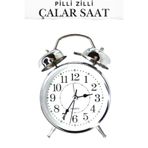 Penthouse Pilli Çanlı Çalar Saat Nostalji Masaüstü Saat Dekoratif Yatak Odası Çocuk ve Genç Odası İçin