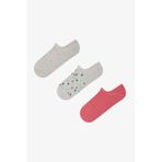Penti 3 Çift Burun Dikişsiz Pamuklu Renkli Puantiye Desenli Sneaker Çorap