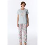 Penti Açık Mavi Sweet Breakfast Pamuklu Pantolon Pijama Takımı - XS