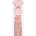 Penti Açık Pembe Minions Pamuklu Pantolon Pijama Takımı - XS