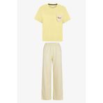 Penti Açık Sarı Sleepy Soul Pamuklu Pantolon Pijama Takımı