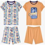 Penti Açık Turuncu Erkek Çocuk Sharkines Pamuklu 2'li Pijama Takımı