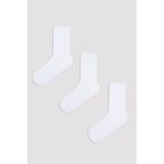 Penti Basic Rib Beyaz 3lü Soket Çorap Ph21qjı024ıy-byz Beyaz