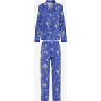 Penti Çiçek Baskılı Saks Mavisi Gömlek Pantolon Pijama Takımı
