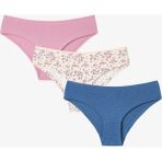 Penti Çiçekli Rose Harmony 3'lü Hipster Külot - Renkli - 2XL