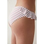 Penti Çizgili Fırfır Detayşo Pietra Slip Bikini Altı - 40 - Çok Renkli