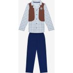 Penti Erkek Çocuk Sheriff Gömlek Pamuklu Çok Renkli Pijama Takımı - 7 - 8 Yaş