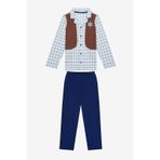 Penti Erkek Çocuk Sheriff Gömlek Pamuklu Çok Renkli Pijama Takımı