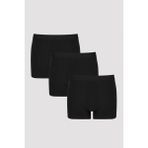 Penti Erkek Pamuklu Basic Black 3'lü Boxer - Renkli