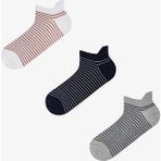 Penti Erkek Renkli Color Stripe 3 3'lü Patik Çorap - 39 - 42 - Çok Renkli