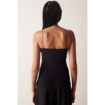 Penti İnce Askılı Siyah New Cami Atlet - XL