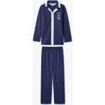 Penti İndigo Erkek Çocuk Suprise Uzun Kollu Düğmeli Pamuklu Pijama Takımı - Indigo - 9 - 10 Yaş