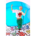 Penti Kadın Keith Haring Koleksiyonu Yeşil Cargo Jogger Pantolon Rahat Kalıp ile Günlük Kullanım