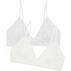 Penti Kırık Beyaz My First Bra Melange 2'li Yumuşak Dokulu Konforlu Kız Çocuk Sütyeni - 70A