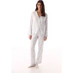 Penti Kırık Beyaz Relax Time Düğmeli Gömlek Pantolon Pijama Takımı - XL