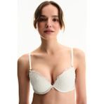 Penti Kırık Beyaz Super Push Up Destekli Broidery Sütyen - 80B