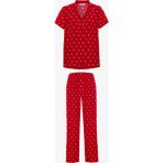 Penti Kırmızı Tiny Hearts Düğmeli Gömlek Pantolon Pijama Takımı