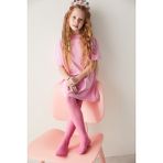 Penti Kız Çocuk Pembe Retro Papatya Desenli Külotlu Çorap - 01