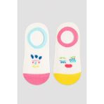 Penti Kız Çocuk Smiley Mode 2li Suba Çorap - 31 - 34 - Beyaz - Pembe