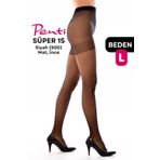 Penti Mat İnce 15 Den 500 Siyah No 3 Large Süper Külotlu Çorap