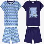 Penti Mavi Erkek Çocuk Blue Waves Pamuklu 2'li Pijama Takımı