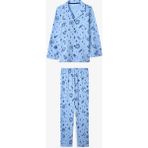 Penti Mavi Erkek Çocuk Cosmic Uzun Kollu Düğmeli Pamuklu Gömlek Pijama Takımı