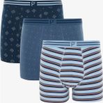 Penti Mavi Erkek Geometrik Desenli 3'lü Boxer - Renkli