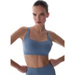 Penti Mavi Stretch360 Orta Destek Çapraz Sırt Detaylı Kaydırmaz Askılı Cross Back Spor Sütyeni - 80C