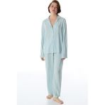 Penti Mint Yeşili Josie Çizgili Düğmeli Gömlek Pantolon Pijama Takımı - XS
