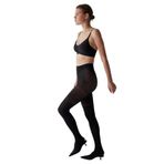 Penti Over Knee Siyah Külotlu Çorap Opak Üst Şeffaf Alt Siyah 1-2 Beden