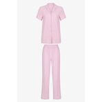 Penti Pembe Alia Pink Düğmeli Gömlek Pantolon Pijama Takımı
