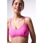 Penti Pembe Düz Çıkarılabilir Kaplı Bikini Üstü