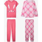 Penti Pembe Kız Çocuk Cute Rabbit Uzun Kollu Pamuklu 2'li Pijama Takımı - 8 - 9 Yaş