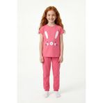 Penti Pembe Kız Çocuk Cute Rabbit Uzun Kollu Pamuklu 2'li Pijama Takımı