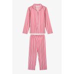 Penti Pembe Kız Çocuk Pink Cozy Club Uzun Kollu Düğmeli Pamuklu Gömlek Pijama Takımı