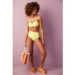 Penti PLS89T3D22IY-YL56 Basic Yüksek Bel İp Detaylı Sarı Bikini Altı
