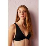 Penti PLUF1NG322IY-BK5 Siyah Basic Deep V Bikini Üstü