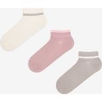 Penti Pretty Frill 3lü Beyaz Pembe Patik Çorap - Standart