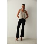 Penti Pull On Flare Geniş Paça Siyah Jegging Pantolon - XS