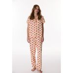 Penti Renkli Pasta Time Düğmeli Gömlek Pantolon Pijama Takımı - Çok Renkli - XL