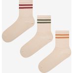 Penti Retro Stripe 3lü Bej Tenis Soket Çorap - Standart