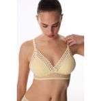 Penti Sarı Luna Push Up Destekli Lace Dantel Balensiz Sütyen