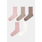 Penti Soft Line 5li Bej Beyaz Soket Çorap - Standart - Ten