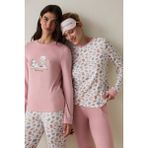 Penti Tea Party Baskılı Uzun Kollu Termal Etkili Pijama Üstü - Renkli - XS